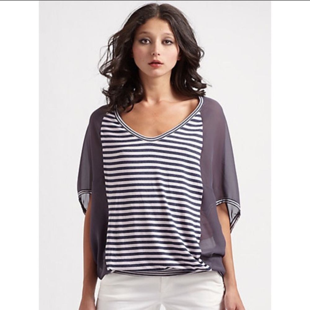 Ella Moss Bellah striped dolman top nwot